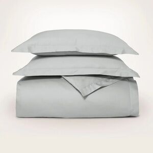 Boll & Branch Signature Hemmed Duvet Cover Set Cotton Bloom White Beige Oak